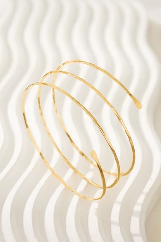 Gold 3 Sıralı Pazu Bandı Üst Kol Bilekliği Ayarlanabilir Gold