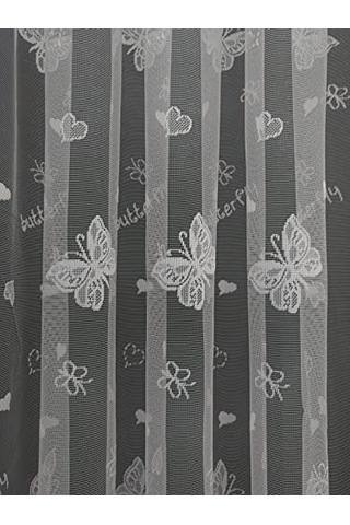 Perdealemi Kelebek Desenli Çocuk Odası Perdesi, 100x250, Seyrek Pile, 1/2 Çok Renkli