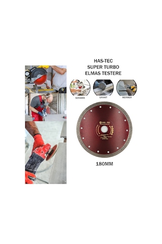 180 Mm Elmaslı Turbo Kesici Seramik, Porselen, Mermer Ve Granit İçin İnce Ve Hassas Kesim