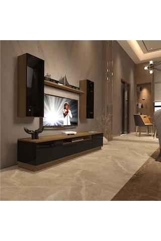 Decoraktiv Trendstyle 5ds Mdf Tv Ünitesi Tv Sehpası Pera - Siyah