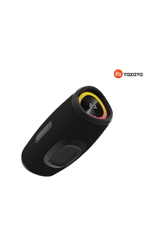 Tazata Boomblast Mini Bluetooth Hoparlör - Siyah - 60w Ipx7, 10 Saat Şarj, Powerbank, İnanılmaz Ses