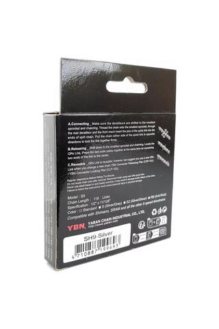 Ybn Ybn S9-rb Bisiklet Zinciri, 116 Bağlantı, 9 Vites 208980024 Gri