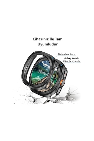 Samsugn Galaxy Watch 7 Ultra 47mm Kasa Koruyucu Kılıf Şeffaf Tam Uyumlu Sert Pc Darbeye Dayanıklı Galaxy Watch 7 Ultra İle Uyumlu Kapak Akıllı Saat Kılıfı Şeffaf