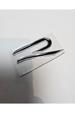 Volkswagen R Yeni Nesil İthal Metal Bagaj Krom Zemin Siyah Yazı Logo Arma Krom Siyah Etiket