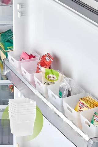 6 Adet Şeffaf Buzdolabı Kapak İçi Düzenleyici Ve Banyo Organizer, Çok Amaçlı Mutfak Çekmece Düzenleyici Seti, Çok Renkli