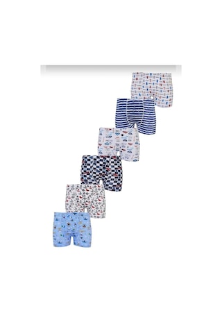 Tutku 0254 Erkek Çocuk Desenli Boxer Şort 12 Adet 001