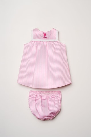 U.S. Polo Assn. U.s. Polo Assn Kız Bebek Külotlu Dokuma Elbise Pembe-2389 Pembe