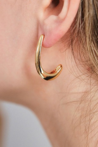 Aurrari Altın Kaplama Parlak Ay Küpe Çok Renkli