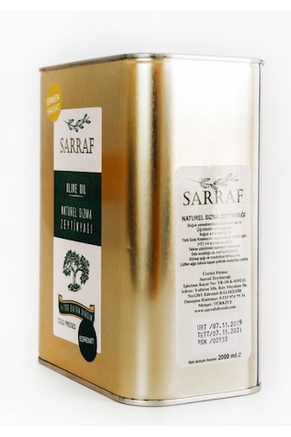 Sarraf Erken Hasat Soğuk Sıkım Naturel Sızma Zeytinyağı Teneke 2 L
