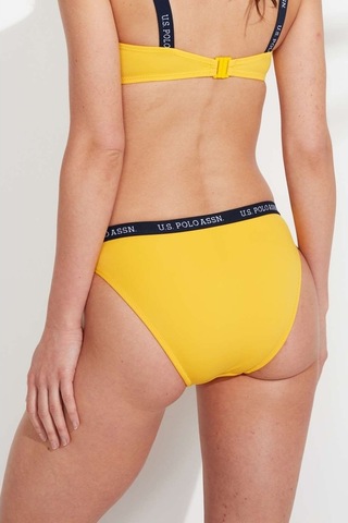 U.S. Polo Assn. Kadın Sarı Kalın Kenarlı Lastikli Bikini Alt 21511