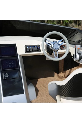 Xuweiwei 4 Gang Rocker Anahtar Paneli Blue 4.8 Amper Cift Usb Sarj Volmetre 12v 24v Dc Gece Parlayan Sticker