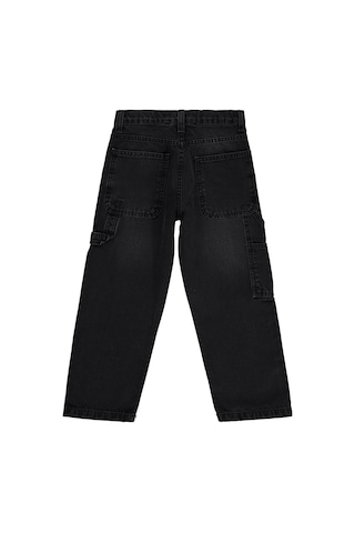 Civil Boys Erkek Çocuk Yan Cepli Baggy Kalıp 6-9 Yaş Pantolon Kot - Siyah Siyah