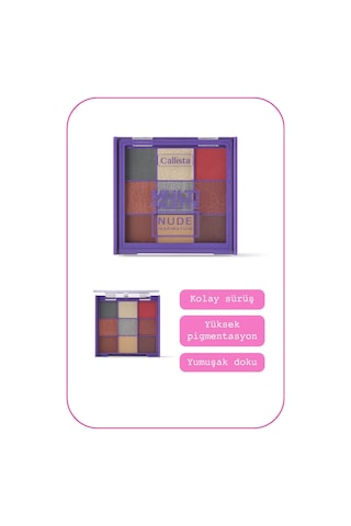 Callista Multi Palette Eyeshadow Göz Farı Paleti 102 Nude Inspiration
