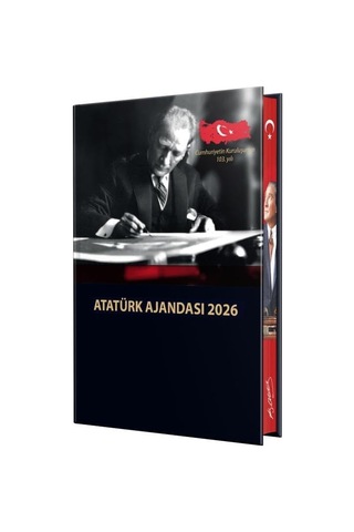 2026 Atatu Rk Ciltli Ajanda Ve Müzkli Ve Kristal Portre 103 Ivory