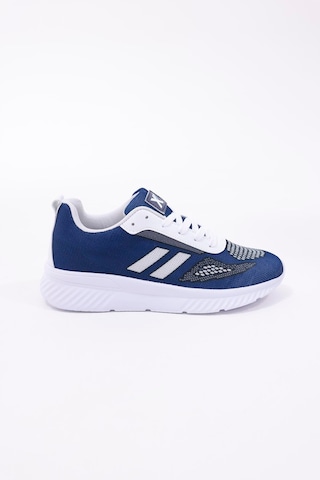 Dijital Baskılı Unisex Mavi Sneaker - Beyaz Desenli Günlük Ayakkabı Mavi-beyaz