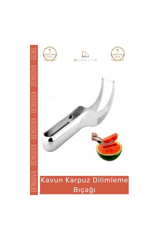 Dilimlemebıçağı Paslanmaz Çelik Mutfak Servis Sunum Pratik Meyve Kesici Kavun Karpuz Dilimleme Bıça Çok Renkli