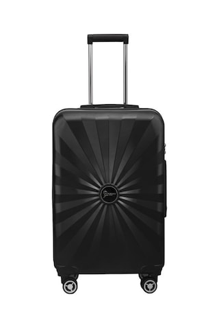 Orta Boy %100 Polikarbon Valiz 4x2 Teker Siyah 1809