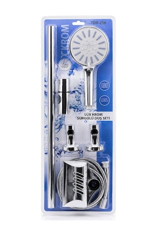 Tudor Tdr-256 Krom Sürgülü Lüks Duş Seti - Vakumlu Ambalaj