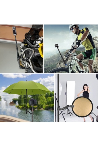 Springsun Puluz Pu849b Esnek Motosiklet Süper Kelepçesi Çift Yengeç Kelepçeleri 360 Dönebilen Spor Kamerası Gidona Sabit Montaj