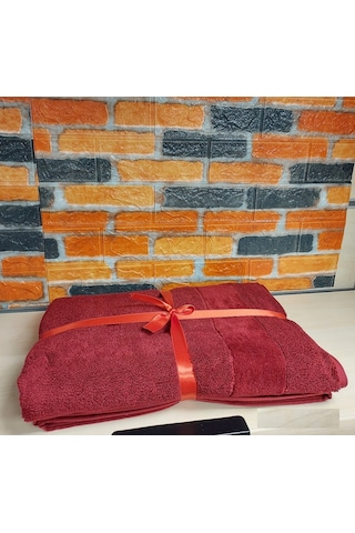 Özdilek Svv Border Kalın ve Süper Emici Yeni Seri Banyo Havlusu 76x147 - Brick Red Kırmızı