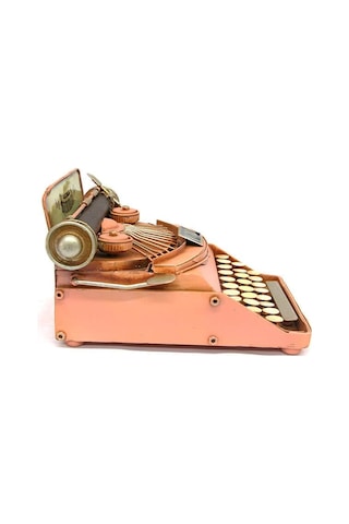 Pembe Dekoratif Metal Daktilo C0732