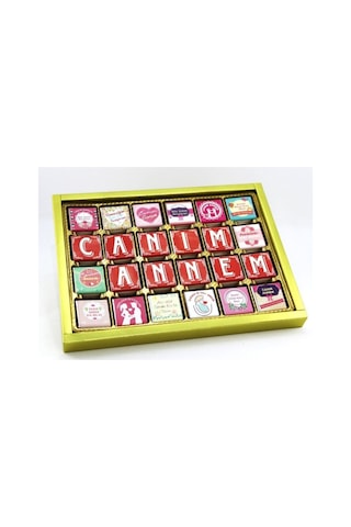Dark Brown Canım  Annem Özel Kutuda Madlen Çikolata 72 Adet