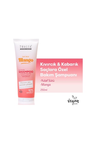 Thalia Yulaf Sütü & Mango Özlü Kıvırcık & Kabarık Saçlara Özel Bakım Şampuanı 250 ML