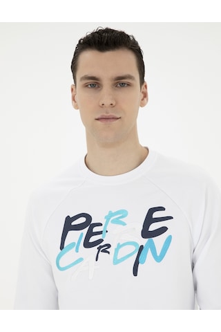 Pierre Cardin Erkek Beyaz Sweatshirt 50285538-vr013 Beyaz