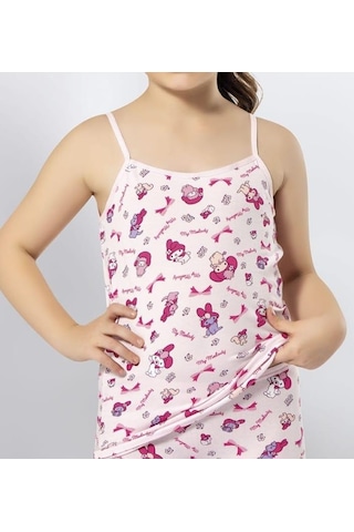 Kota 3405 Kız Çocuk Renkli Desenli İp Askılı Atlet 12 Adet 001