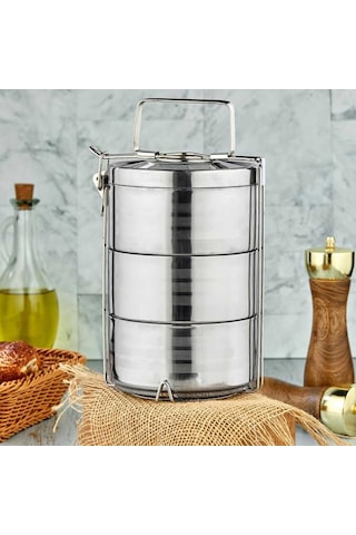 Cooker 3 Lü Çelik Sefer Tası Iç-Dış Paslanmaz Çelik Yk1091