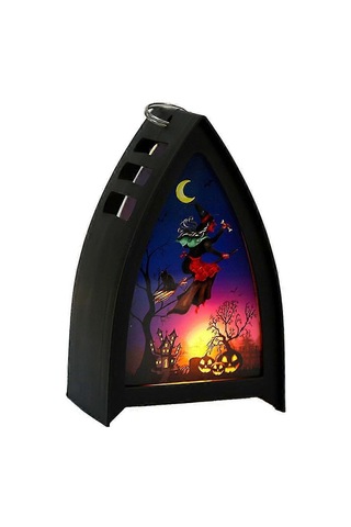 Cadılar Bayramı Gece Lambası, Balkabağı İskelet Cadı Cadılar Bayramı Masa Dekorasyonu - Cadılar Bayramı Partileri Cadı Çok Renkli