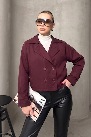 Olcay Kruvaze Oversize Ceket Bordo 8278