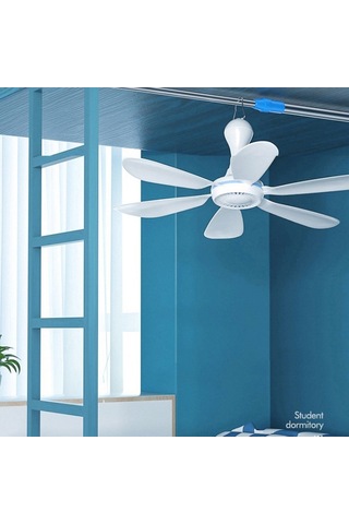 Cbtx USB Rüzgar Enerjili Altı Kanatlı Mini Tavan Vantilatörü