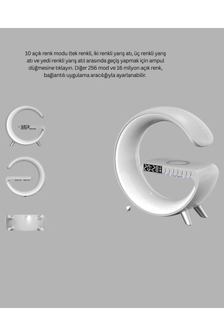 Northcity Kablosuz Şarjlı Atmosfer Lambası: Bluetooth Hoparlör, Akıllı Alarm Ve Çok Fonksiyonlu Dekoratif Işık Kaynağı