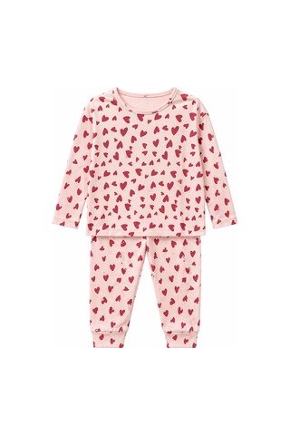 Harıbo Haribo Lisanslı Kalp Desenli Uzun Kollu Pijama Takımı Pudra