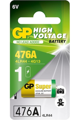 Batteries Gp476a Süper Alkalin 476a/px28a/a544/4lr44 Boy Pil, 6 Volt, Tekli Kart