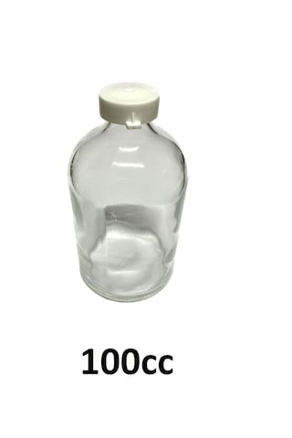 100cc Penisilin Flakon Cam Şişe 100 Adet Sızdırmaz