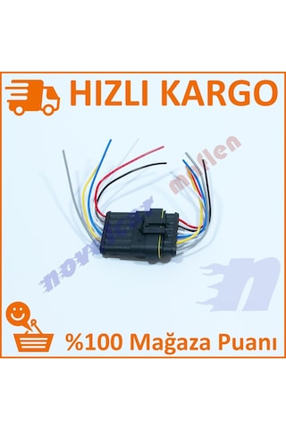 Maflen Su Geçirmez Hazır Bağlantı Soket 6pin Dişi erkek Set-s2931