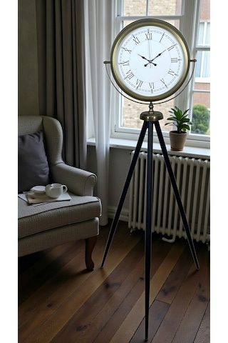 Prestij Vintage Tripod Ayaklı Saat Eskitme