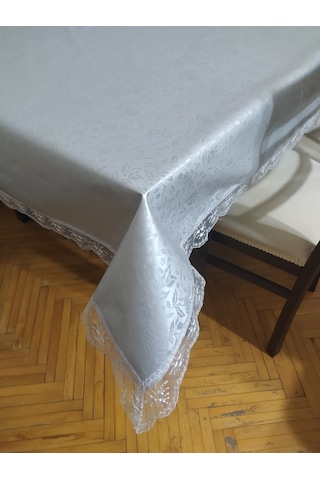 Masa Örtüsü Pvc Dantel Kenar Çiçek Motif