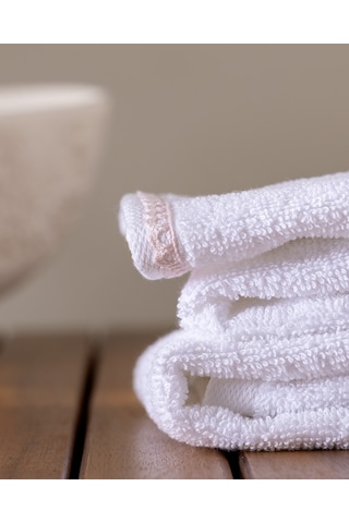 Angelise 2'li %100 Pamuk El Havlusu - Beyaz/pudra - 30x40 Cm 8684427221662 Beyaz