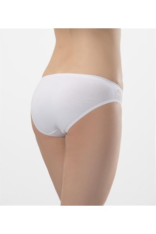 Türen 261 İkili Likralı Dantelli Bikini-beyaz Beyaz