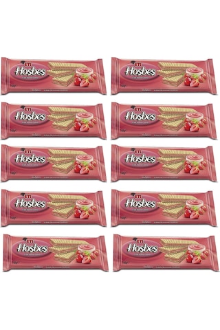 Eti Hoşbeş Çilek Kremalı Gofret 10 x 142 G