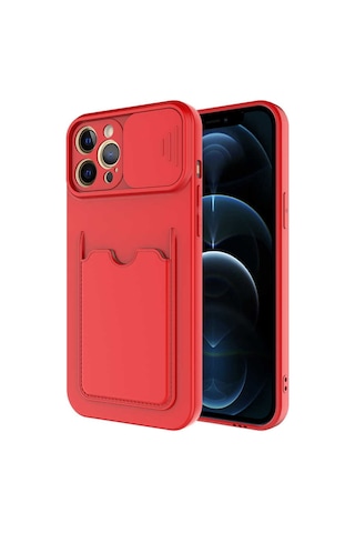 Apple Uyumlu iPhone 12 Pro Max Kılıf Zore Kartix Kartlık Bölmeli Kılıf