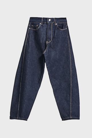 Itsbasic Kadın İndigo Renk 7w5-50 Carrot Fit Rahat Kesim İç Boy 67cm %100 Koton Denim Jean