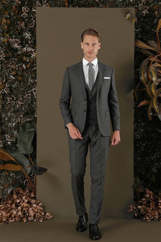Efor Tk 880 Slim Fit Antrasit Klasik Takım Elbise Antrasit
