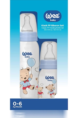 Wee Baby 125+250 2'li Pp Biberon Mavi 5 Adet 281