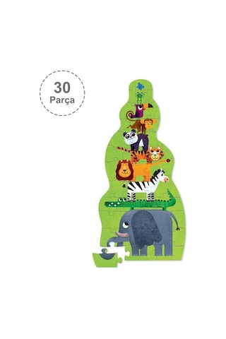 Crocodile Creek Dev Kule Puzzle 30 Parça Orman