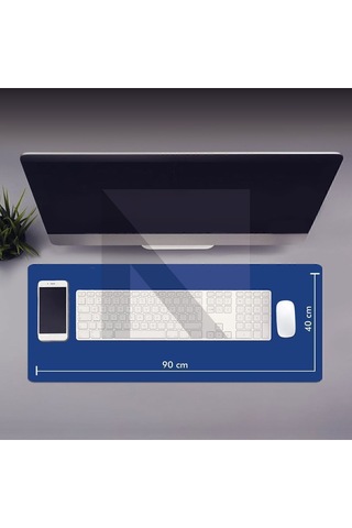 MP05 - 90x40 2xlarge Mavi Gaming Mousepad Ev Ofis Oyun