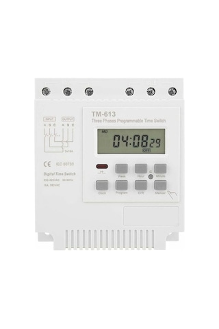 Gajeena 380v Üç Fazlı Tm613 İngilizce Zamanlayıcı Anahtar - Endüstriyel Büyük Güçlü Zaman Kontrolü